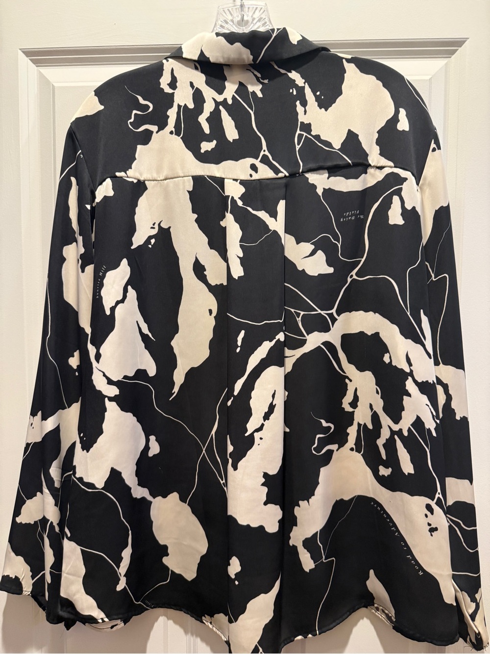 Black & Ivory Abstract Print Women's Blouse